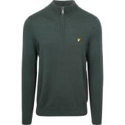 Sweater Lyle And Scott Lyle Scott Half Zip Pullover Merinowol Donkergr...