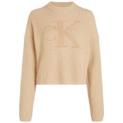 Sweater Ck Jeans Logo Intarsia Regula