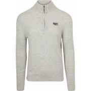 Sweater Superdry Henley Essential Half Zip Grijs