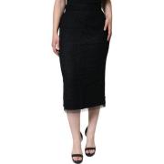 Rok D&amp;G Pencil Skirt Tweed Tulle Hem