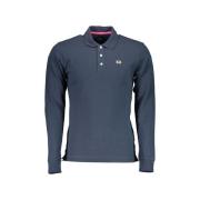 T-shirt La Martina Heren Poloshirt Met Lange Mouwen - Blauw