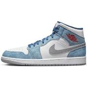 Sneakers Nike Air Jordan 1 Mid French Blue Fire Red (GS)