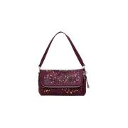 Handtas Desigual Lasergesneden Flap Bag Bourgondische stijl