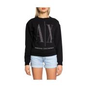 Sweater EAX Katoenen sweatshirt zonder capuchon