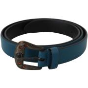 Riem D&amp;G Blauwe Leren Riem met Sierlijke Gesp