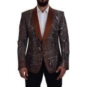 Kostuum D&amp;G Blazer met apenprint bruin