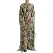 Jurk D&amp;G Zijden kaftan jurk met bloemenprint