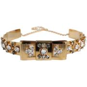 Riem D&amp;G Crystal Bow Belt Goudkleurige Statement Riem