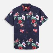 Overhemd Lange Mouw Oxbow Slub-print shirt met korte mouwen HELLFLO