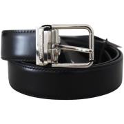 Riem D&amp;G Zwarte Leren Riem Klassieke Stijl