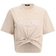 Overhemd Versace Katoenen T-shirt met Medusa pin en monogram