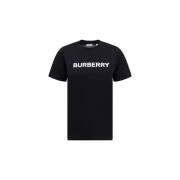 Overhemd Burberry Katoenen T-shirt met geribbelde ronde hals en iconis...