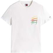 T-shirt Tommy Jeans 3 Colour Twisted Logo T-Shirt Ecru