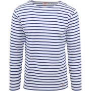 Sweater Armor Lux Trui Strepen Kobaltblauw Wit