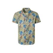 Overhemd Lange Mouw No Excess Short Sleeve Overhemd Print Groen