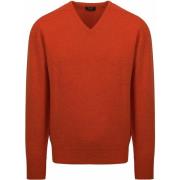 Sweater William Lockie V-neck Lamswol Ember