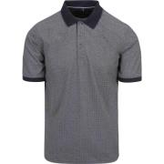 T-shirt Casa Moda Polo Print Grijs Blauw