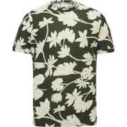 T-shirt Cast Iron T-Shirt Bloemen Donkergroen