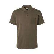 T-shirt No Excess Polo Jacquard Army Groen