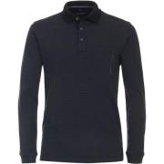 T-shirt Casa Moda Longsleeve Polo Streep Navy