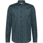 Overhemd Lange Mouw State Of Art Overhemd Poplin Print Navy Groen