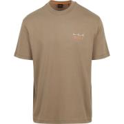 T-shirt BOSS T-shirt Backprint Lichtbruin