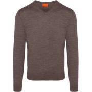 Sweater Suitable Merino Pullover V-Hals Taupe