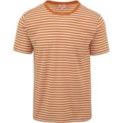 T-shirt Armor Lux T-Shirt Linnen Strepen Oranje