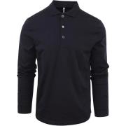 Polo Shirt Lange Mouw Profuomo Longsleeve Polo Navy Melange