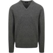 Sweater William Lockie Pullover Lamswol V Grijs