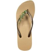 Teenslippers Uzurii Green Crocodile Switch High Heel