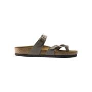 Sandalen BIRKENSTOCK Mayari Birko-Flor Birkibuc Regular - Stone