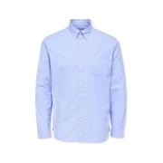 Overhemd Lange Mouw Selected Noos Regrick Shirt - Light Blue