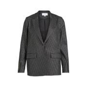Mantel Vila Coat Shine L/S - Black/Silver