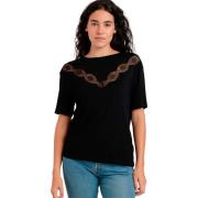 T-shirt Korte Mouw Admas T-shirt met slipe mouwen CHEST LACE