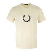 T-shirt Korte Mouw Fred Perry Textured Laurel Wreath Tee Shirt