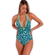 Badpak Admas 1-delig zwempak met voorgevormde halter Patchwork