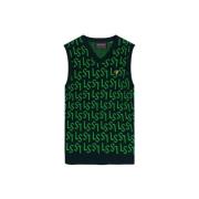 Trui Lyle &amp; Scott Pull col V sans manches Monogram