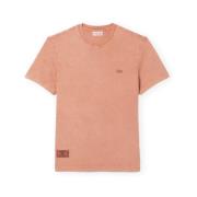 T-shirt Lacoste Washed Effect Heavy Jersey T-Shirt - Light Brown