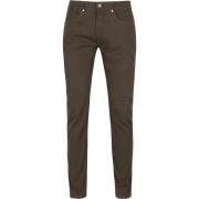 Broek Mac Jeans Arne Pipe Two Tone Donkerbruin