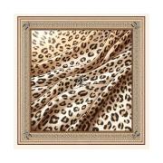 Sjaal Alberto Cabale Grote vierkante zijden sjaal Original Leopard Zoé