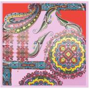 Sjaal Alberto Cabale Grote vierkante zijden Pink Orange Yello Zoé