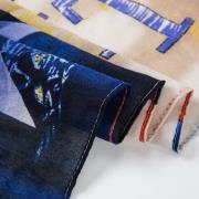 Sjaal Alberto Cabale Katoenen stola Red Blue US Athéna