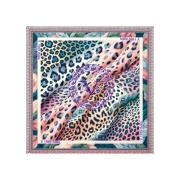 Sjaal V 1969 Rainbow Felins zijden carré