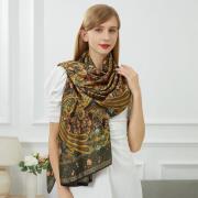 Sjaal V 1969 Fiore Barocco zijden stola