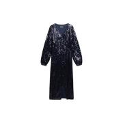 Jurk Superdry Robe portefeuille longue à sequins femme