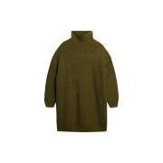 Jurk Superdry Robe pull en maille côtelée épaisse femme