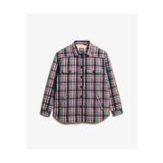 Overhemd Superdry Surchemise à carreaux en peau lainée femme