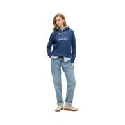 Sweater Superdry Sweatshirt à capuche et logo métallisé femme Luxe