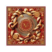 Sjaal V 1969 Shield Rood Zijde Vierkant